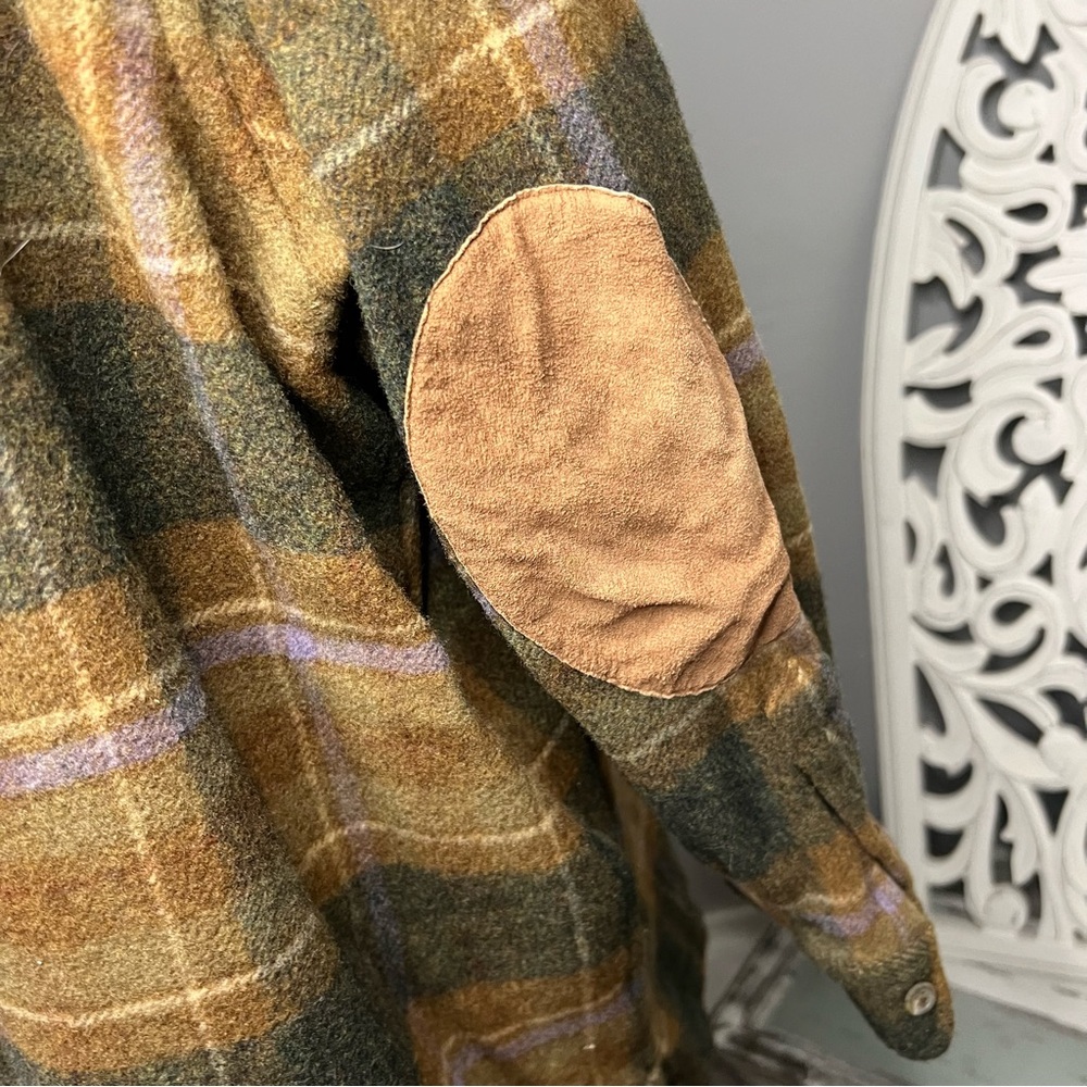VINTAGE Ralph Lauren Lambs Wool Plaid Zip Up Jacket Size 3x Shacket Shirt Jacket - Picture 11 of 12